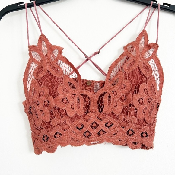 Free People One Adella Floral Lace Bralette Size XS - Picture 3 of 5